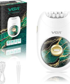 VGR 706 Depiladora profesional para mujeres, dispositivo portátil inalámbrico mejorado de depilación, funcionamiento suave, diseño silencioso, sistema de 18 pinzas, depiladora recargable de cuerpo