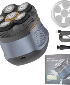 Afeitadora eléctrica de cabeza recargable para hombres y afeitadora de cabeza recargable en húmedo/seco para hombres