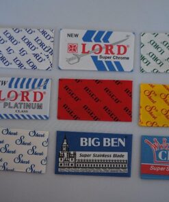 Kit de 18 cuchillas doble filo para navaja de afeitar (marcas Lord, Shark, Asco, Bigben y Crown)