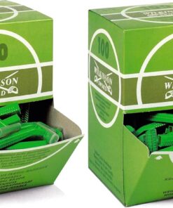Wilkinson Sword Hospital - Caja de 100 Cuchillas de Afeitar unisex, verdes, de Acero aleado, Desechables con Caja Dispensadora Aptas para Uso Pre-Operatorio en Hospitales y Centros Sanitarios