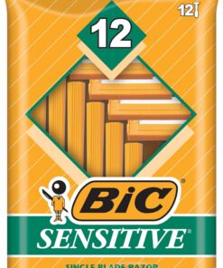 BIC Sensitive Single Blade Shaver, 12 Count