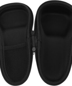 Estuche de Transporte para Maquinilla de Afeitar Eléctrica, Cuero Pu Negro, Resistente al Agua Golpes, Adecuado para Viaje y Guardado