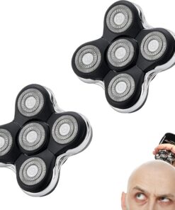 Cabezal de repuesto para afeitadora de 5 cuchillas compatible con afeitadora de calavera para cabezales de afeitadora Pitbull Gold PRO/Pitbull Platinum Pro (paquete de 2)