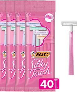 Bic Afeitadoras Silky Touch, 10 por paquete (4 paquetes)