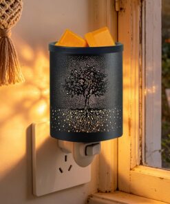 Calentador de cera grande con enchufe para árbol, calentador de cera perfumada, quemador de cera eléctrico, como regalo de cumpleaños para mujeres, mamá, abuela y niño