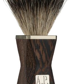 A. P. Donovan - Brocha de Afeitar con Pelo de Tejón Punta Plata Edelholzgriff con Alpaca Gorras 100% (Hand) Hecho en Alemania „ Minus “de la Lsone-Serie - Wengué