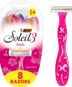 Soleil Simply Smooth, maquinillas de afeitar desechables, 8 maquinillas de afeitar BIC