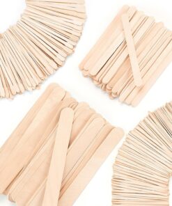 EWVVSS 4 estilos de 500 varillas aplicadoras de cera variadas para cuerpo, piernas, cara, con palitos de madera pequeños, medianos y grandes, para encerar o hacer manualidades de madera