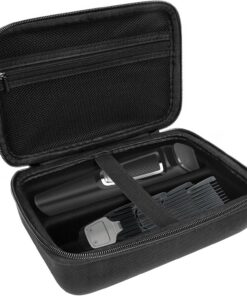 Linkidea Estuche rígido de Viaje para Body Trimmer, Compatible con Philips Bodygroom Series 5000 y Manscaped Lawn 3.0-5.0, Bolsa Protectora organizadora con Bolsillo de Malla (Negro)