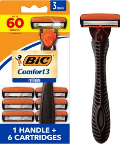BIC Hybrid Comfort 3 Disposable/System Shaver, Men, 6-Count by BIC