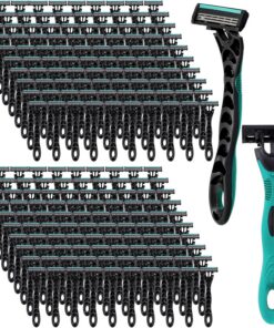 Juego de 200 maquinillas de afeitar desechables para hombre, 3 cuchillas, desechables, para hombres, afeitadoras desechables para piel sensible para un afeitado cómodo