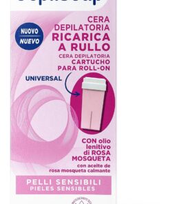 Recarga de cera para depilación eléctrica – Cera para pieles sensibles – Nueva fórmula de gel enriquecida con rosa mosqueta y manteca de karité - Universal