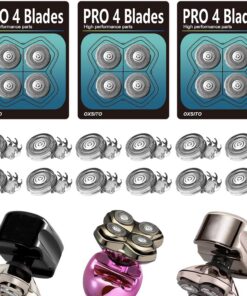 Paquete de 12 cuchillas de repuesto Pro de 4 cabezales para maquinillas de afeitar Pitbulls Gold PRO, Silver PRO, Platinum PRO... Series, cuchillas de repuesto de precisión para aseo de cabeza