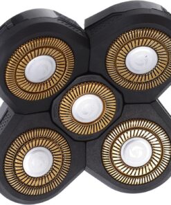 Cabezal de Afeitadora Calva de Repuesto 5 Cuchillas Metal | Afeitado en Seco y Húmedo, Corte Preciso y Suave, Distribución Uniforme de Presión y Adaptación a Varios Ángulos