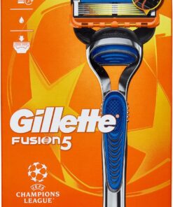 Gillette - Afeitadora para hombre Fusion5, mango y 2 cartuchos de 5 hojas, hoja de precisión para zonas difíciles, cinta lubricante para un deslizamiento fluido en la cara, 1 recarga por 20 afeitados