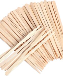 JANYUN 200 varillas de cera para cejas | Espátulas de cera de madera para cara y pequeñas barras de depilación