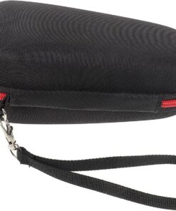 Healeved Bolsa de Transporte para Afeitadora Eléctrica y Recortadora de Cabello Cremallera Doble, Resistente al Agua, Color Rojo, Adecuado para Viajes y Almacenamiento de Accesorios de