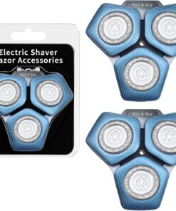 Paquete de 2 cabezales de afeitado SH71/50 compatibles con afeitadoras Phili*s Series S5000 (S5XXX), S7000 (S7XXX) (azul)