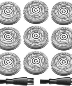 Paquete de 9 cuchillas de repuesto para afeitadora Pritech, cuchillas de repuesto Pritech Electric Shaver rsm-1505, cabezales de repuesto, 2 cepillos de limpieza