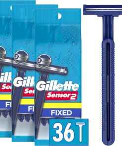 Gillette Sensor2 - Maquinilla de afeitar desechable para hombre, 12 unidades (paquete de 3), color azul