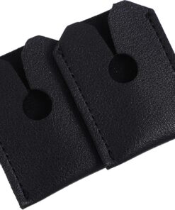 Ciieeo 2 Fundas Protectoras de Cuero Sintético para Útil del Cabezal Negro, Versátiles y Duraderas para Cabezal de Afeitadora Manual