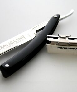 Sanguine Madre De Afeitado Cuchillas De Afeitado Barbero Maquinilla De Afeitar Navaja Corte Recto Negro