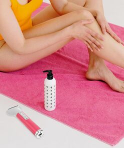 GANAZONO Depiladora Eléctrica para Mujer Recargable Usb, Recortadora Indolora para Cejas y Vello Corporal, Cabezal Desmontable y Batería de 400mah en Color Rojo