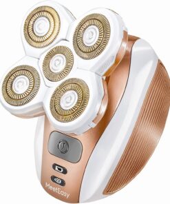 Afeitadora eléctrica de piernas para mujer, recargable, sin dolor, para piernas, cara, labios, cuerpo, axilas, axilas, recortadora de bikini inalámbrica femenina (dorado)