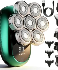 Afeitadora de cabeza calva húmeda/seca para hombres con pantalla LED