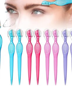 Maquinilla de afeitar de labios para mujer portátil para la cara de las mujeres de afeitar de pelo facial herramienta de depilación dermaplaning herramienta de depilación de cejas con tapa de