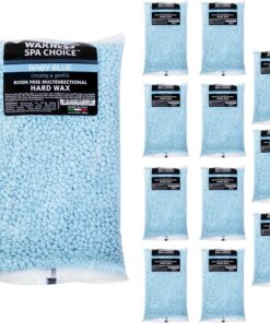Waxness Spa Choice - Lote de 12 unidades (1 kg, sin colofonia, multidireccional), color azul