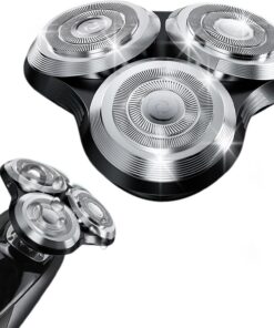 SH90 Cabezales de repuesto compatibles con afeitadoras Philips Norelco serie 9000, nueva versión de hebilla de rueda de metal y cuchillas de repuesto de precisión de doble capa mejoradas (paquete de 1