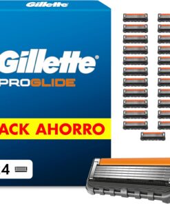 Gillette Proglide Cuchillas de Afeitar Hombre, Pack de 24 | Recambios para Maquinillas de Afeitar Gillette Proglide y Fusion5, con 5 Hojas, Doble Lubricación Y Recortadora de Precisión