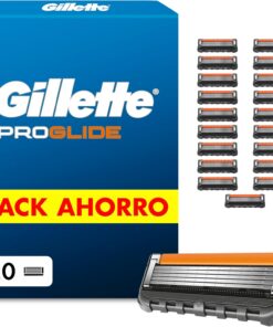 Gillette Proglide Cuchillas de Afeitar Hombre, Pack de 20 | Recambios para Maquinillas de Afeitar Gillette Proglide y Fusion5, con 5 Hojas, Doble Lubricación Y Recortadora de Precisión