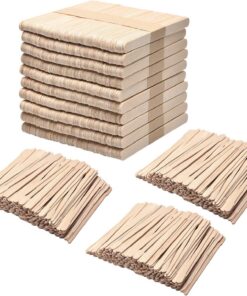 1000 Piezas Espátulas de Cera Palos Aplicadores de Cera de Madera, Incluye 500 Aplicadores Grandes de Cera y 500 Varillas Aplicadoras Pequeñas de Cera de Madera para Depilación