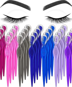 28 Piezas Navajas de Cejas Cuchillo de Cejas Afeitadora Moldeador Recortadora de Cejas Herramienta de Afeitar de Vello Facial para Navidad San Valentín (Colores Surtidos)