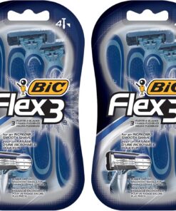 BIC Bic Flex rasoio 3 uomini, 4 count (2 confezioni)